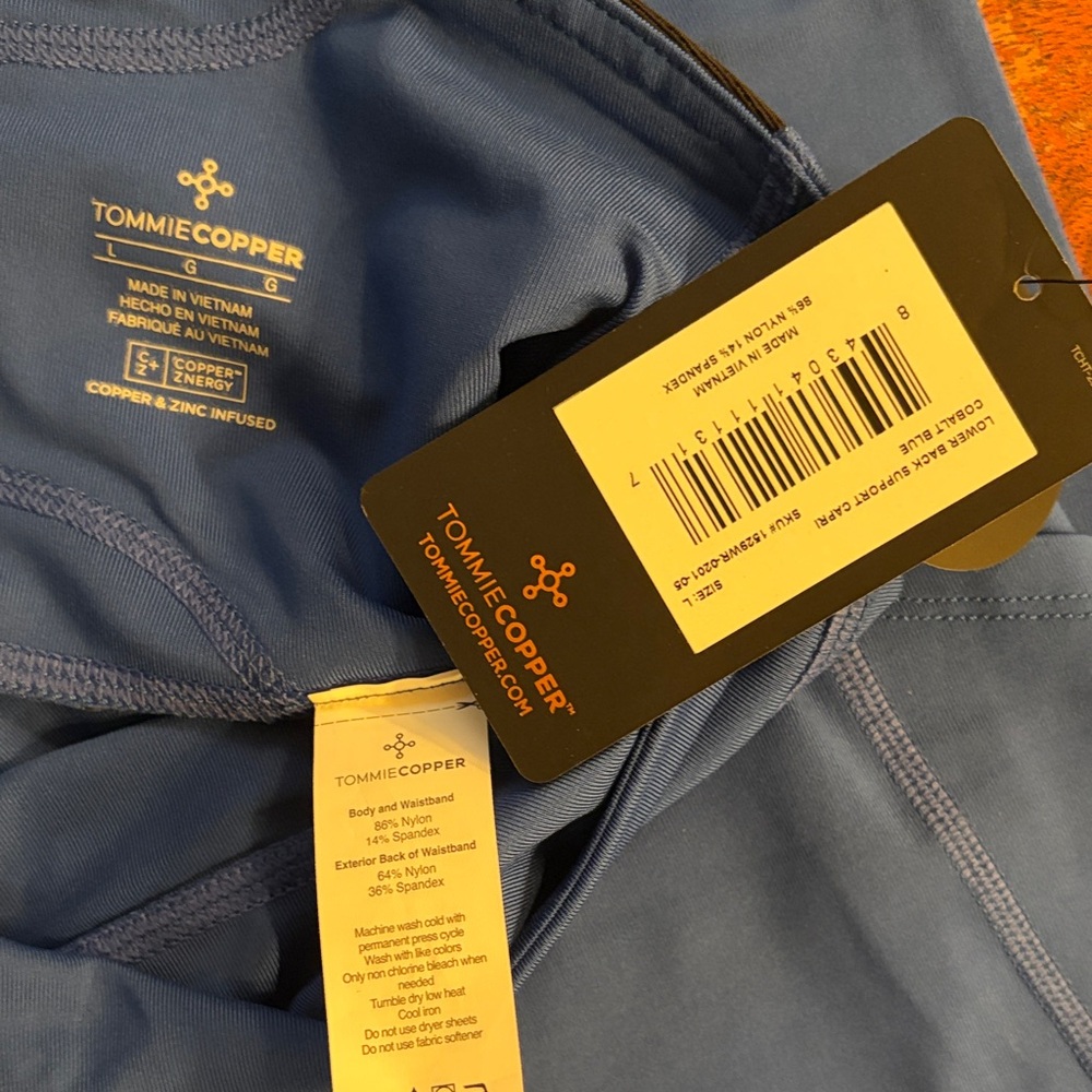 Blue Women's High-Waisted Leggings - Picture 5 of 7